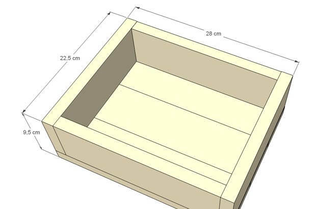 plan pour fabriquer une boîte en bois